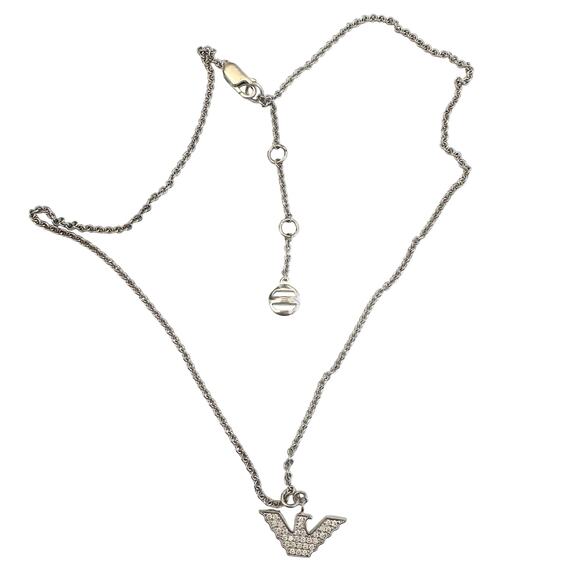 Emporio Armani Rhinestone Eagle Pendant with Necklace - Picture 8 of 10